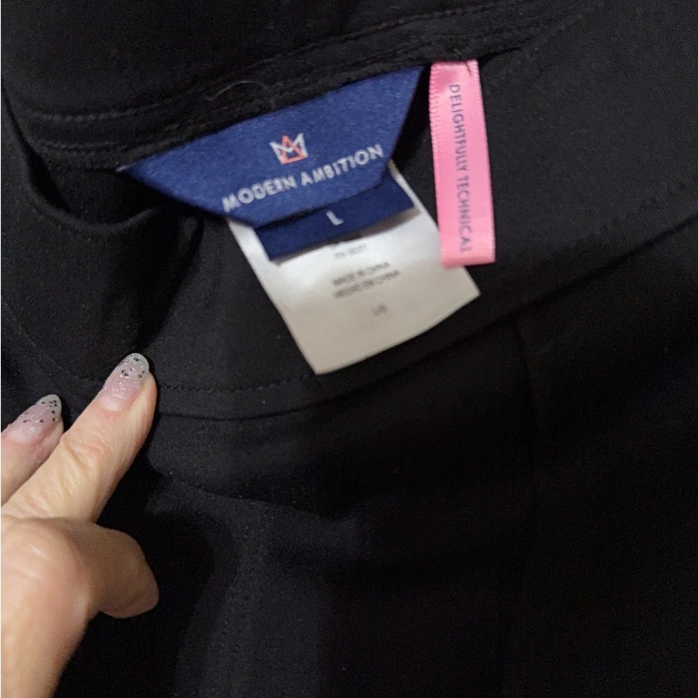 Modern Ambition Elegant Black Wide Leg Pants size Large - Picture 4 of 8